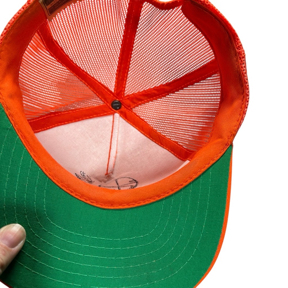 Vintage Buck Fever Hunting Hat | Blaze Orange Deer Snapback Trucker Cap‎ USA - Picture 11 of 11
